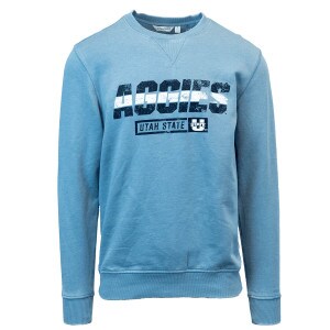 aggies utah state crew sweatshirt blue